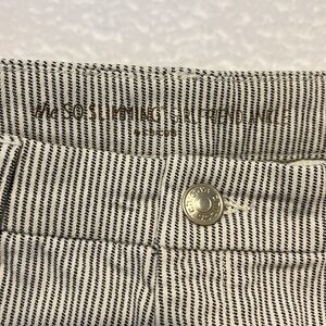 Chico's Black and White Striped Ankle Pants